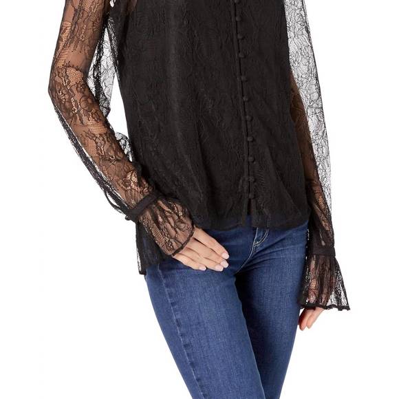 NEW PAIGE saldana lace blouse in black - Picture 3 of 4